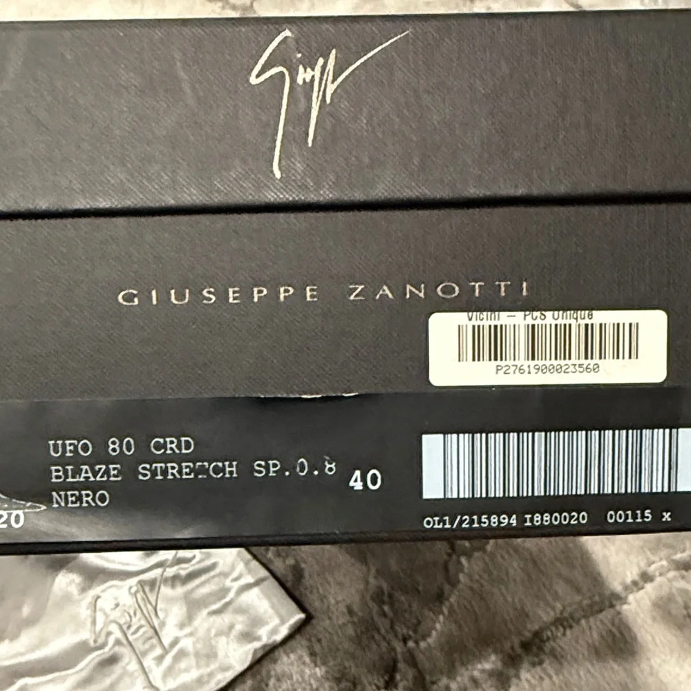 Giuseppe Zanotti Black Over-the-Knee Leather Boots with Sculpted Gold Heels